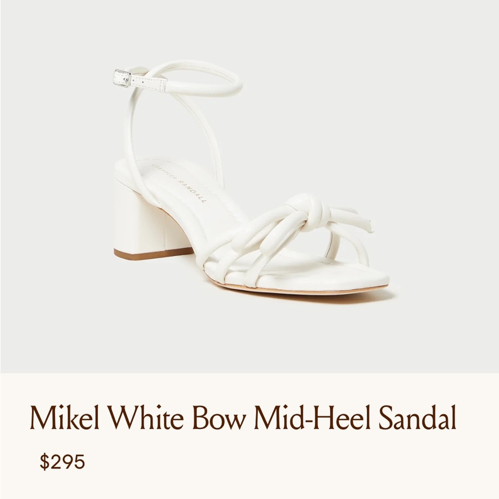 NWOT Mikel White Bow Heel from Loeffler Randall - size 7.5